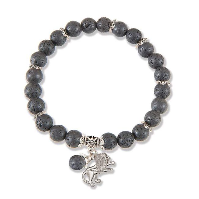 Judah Lava Bead Bracelet